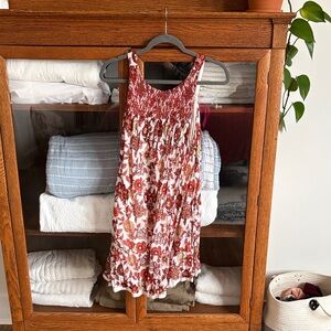 Free People Red and White Floral Mini Dress